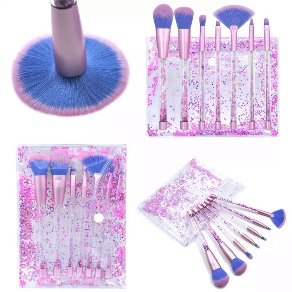 7 Piece Crystal Makeup Brush Kit - Picture 4 of 10